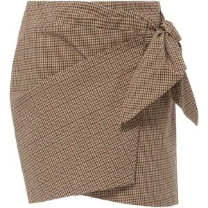 ISABEL MARANT Ninon Gingham Wrapped Mini Skirt